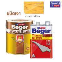 สีย้อมไม้เบเยอร์G-1903สีไม้สัก ใช้งานคู่  ทินเนอร์ผสมBeger M-1199 (ชุดเล็ก)