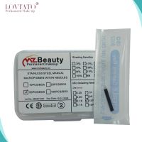 New 0.18mm Diameter 12 Pin Microblading Needles Blades Tebori Pontas Flexy eyebrow Tattoo Agulhas Agulha Supplies 12Flat Needles