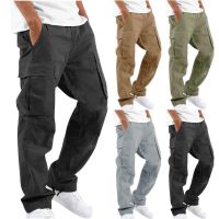 Sweatpants Men Jogger Casual Multi Pockets workwear pants with drawstring multi pocket Military Tactical Trousers Tactical