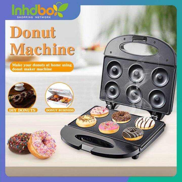 inhdbox 6holeElectric Mini Donut Maker Machine for KidFriendly