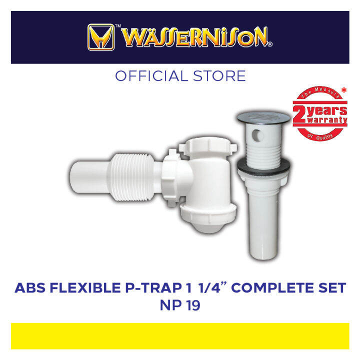 Wassernison Abs Flexible P-trap 1 1 4