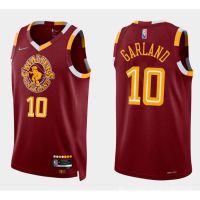 5Rco : 2022 NBA Jersey Cleveland Cavaliers 10 # GARLAND Red City Edition-Basketball T-Shirt