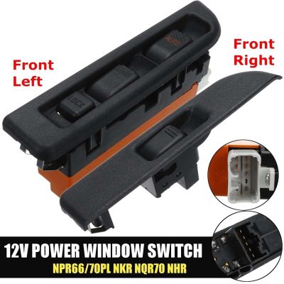 2PCs Car Front Left amp; Right Electric Window Switch for ISUZU NPR66 70PL NKR NQR70 NHR 8973151840 8981472360 98147236-0
