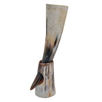 Hand-Made Home Natural Viking Drinking Horn with Stand Cups Ale Beer Wine Goblet Chalice Tankard Ox Horn Beaker Vessels