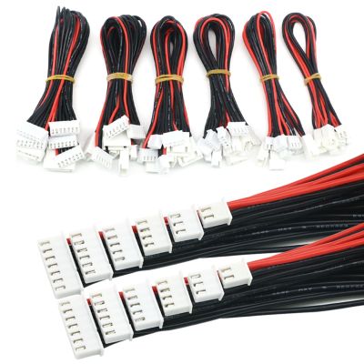 :{”》: 5ชิ้น/ล็อต JST-XH 1S 2S 3S 4S 5S 6S 20ซม. 22AWG สมดุลย์การต่อสายไฟสายชาร์จสายเคเบิ้ลหลักสำหรับเครื่องชาร์จแบตเตอรี่ไลโป RC