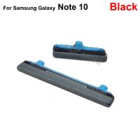 Aocarmo อะไหล่สำหรับ Samsung Galaxy Note 10 Plus กุญแจปุ่มปรับระดับเสียงด้านข้างไฟสีดำ/สีเงิน/ชมพู/แดง