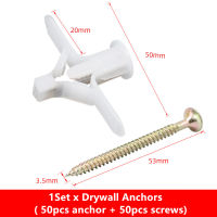 Durable 100pcs Expansion Drywall Anchor Kit With Screws Self Drilling Wall Home Pierced Special For Nylon Plastic Gypsum Board