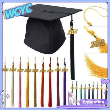 Frcolor Graduation Caps Adult Cap 2022 Unisex Photo Supplies Party Costume Grad Tassel School High Bachelor Hat Props, Adult Unisex, Size: 25x25x2CM