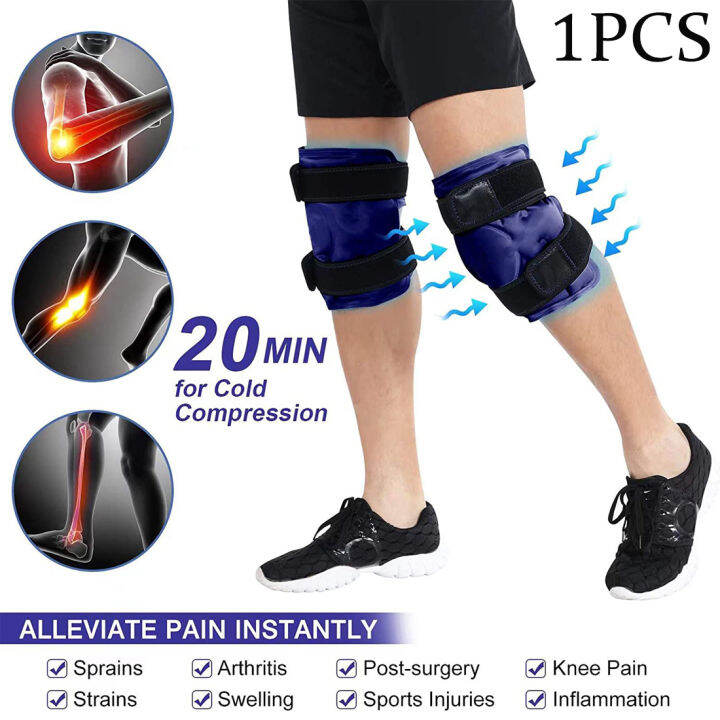 1PCS Knee Ice Pack for Injuries Reusable, Gel Cold Pack Knee Wrap ...