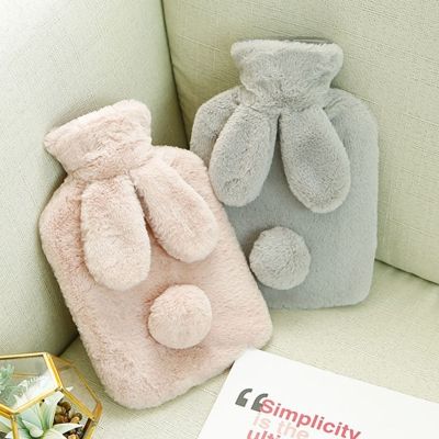 Hot Water Bottle with Cute Cover 0.3L 0.4L 0.5L 1L Hot Water Bag for Period Neck Shoulder Feet Warmer Gift Dropshipping