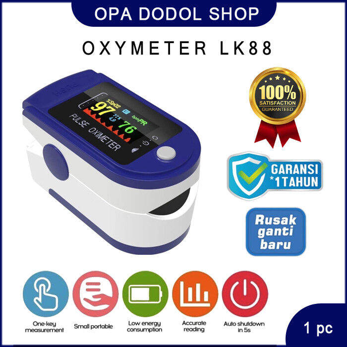 Pulse Oximeter LK88 / Oxymeter Fingertip Digital Ujung Jari Alat Ukur
