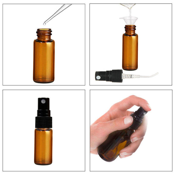 5-10-pack-amber-glass-spray-bottles-fine-mist-spray-bottles-with-pipette-funnel-labels-mini-travel-dispenser-bottles-for-essential-oils-cleaning-skin-care