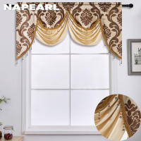 NAPEARL Modern Home Decor Vintage Print Beaded Curtain Head Universal Living Room Bedroom 1ชิ้น