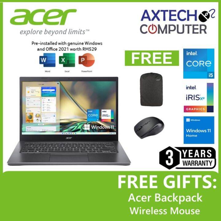 Acer Aspire 5 A514-55-554D 14'' FHD Laptop Active Blue ( I5-1235U, 8GB ...