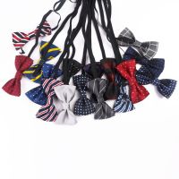 Children Striped Bow Ties For Boys Girls Suits Accessories Man Check Plaid Butterfly Knot Kids School Uniform Bowties Party Ties Boys Clothing