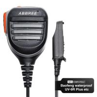 ABBREE ลำโพงไมค์ AR-780ปตท. กันน้ำสำหรับ B Aofeng สองทางวิทยุ UV-9R บวก UV-XR เครื่องส่งรับวิทยุวิทยุ