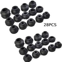 28pcs Ball Joint Boot Suspension Steering Dust Cover Track Tie Linkage Rubber Dust Boot Covers Track Rod End Replacement Kit