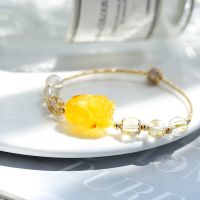 [COD] Citrine Jewelry Beeswax Pixiu Beads Loose Accessories
