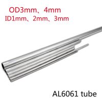 Od3mm ท่ออลูมิเนียม6061 4มม. เส้นผ่านศูนย์กลางภายนอก4มม. 3มม. เส้นผ่านศูนย์กลางภายใน3มม. 2มม. 1มม. ท่ออลูมิเนียมกลวงท่ออลูมิเนียมอัลลอย