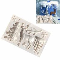 Silicone Christmas Tree Deer Fondant Chocolate Mould Cake Decorating Mould New