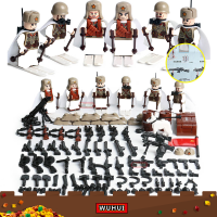 Wuhui 6 ชิ้น SWAT ทหารกองทัพ ww2 minifigures ของเล่นอาคารชุดของเล่นหน่วยการสร้างโซเวียตกองทัพการต่อสู้ของมอสโกรัสเซียทหารแห่งชาติอาคารอิฐส