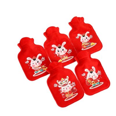 ☏♠◄ 1Pc Red Cartoon Hand Po Warm Water Bottle 17x11cm Hot Water Bottles Hand Warmer Girls Pocket Hand Feet Hot Water Bags