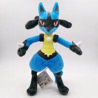 30เซนติเมตรตุ๊กตาผ้ากำมะหยี่โปเกมอน Lucario น่ารักเมกะตุ๊กตายัดฟองน้ำผิวนุ่มของขวัญสำหรับเด็กร้อน