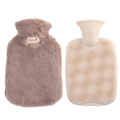 1000ml Hot Water Bottle with Soft Cover Classic Hot Water Bag for Keep Warm Winter Pain Relief Relieve Stress Feet Warmer