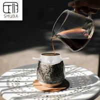 SHUBA เครื่องชงกาแฟแบบพับเก็บได้,เครื่องชงกาแฟแบบไม่ใช้กระดาษที่กรองน้ำที่กรองกาแฟที่ใส่ถ้วยกรองอุปกรณ์เสริมสำหรับกาแฟ