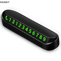 MARBIT Luminous Car ชั่วคราว parking Card สติกเกอร์ที่จอดรถอัตโนมัติอุปกรณ์เสริมรถยนต์หมายเลขโทรศัพท์ซ่อนป้ายการ์ดแผ่น