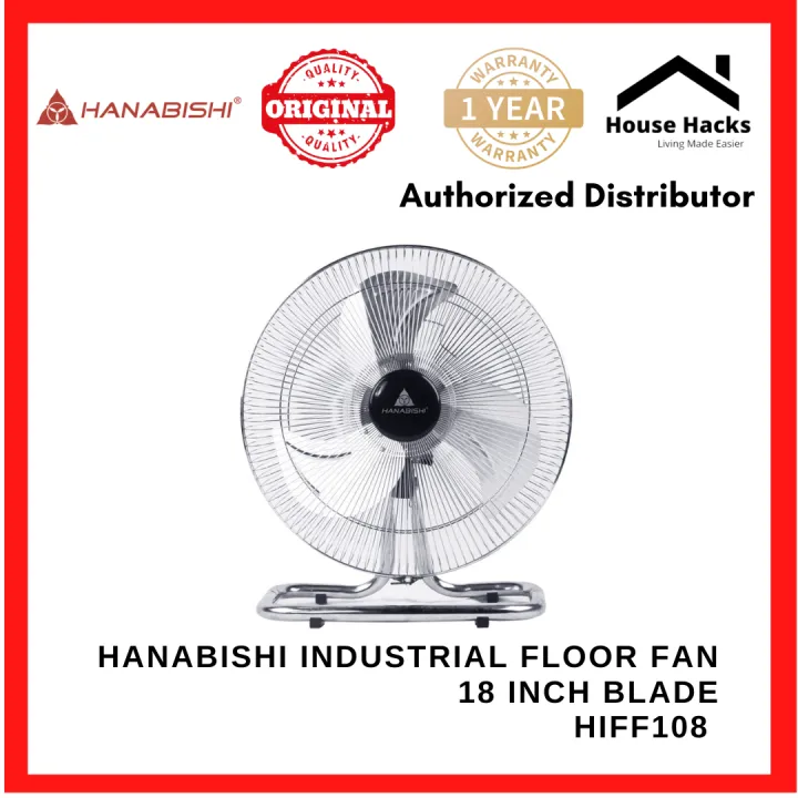 Hanabishi Industrial Floor Fan HIFF108 18 inch blade (House Hacks