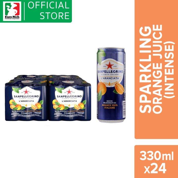 San Pellegrino Sparkling Orange Juice (Intense) 330ml x 24 Lazada PH
