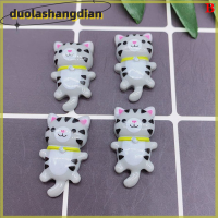 [Duola] 10pcs ใหม่น่ารักเรซิ่นมินิการ์ตูนสัตว์แมวแบนกลับสะสม DIY อุปกรณ์เสริม