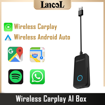 AUFN CarPlay AI Box ไร้สายตัวแปลงออโต้แอนดรอยด์ USB สายเชื่อมต่ออัตโนมัติบลูทูธดองเกิลสำหรับวิทยุติดรถยนต์