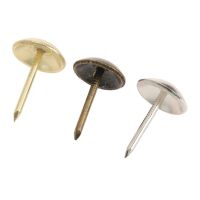 ₪◇☊ 100pcs Vintage Head Upholstery Nails Antique Bronze/Gold/Silver Tack Stud Wood Furniture Decorative 11mmx17mm Pushpin box wine