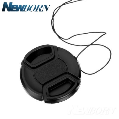 49mm 52mm 55mm 58mm 62mm 67mm 72mm 77mm Center Pinch Snap-on Front Camera Lens Cap Protection Cover With Anti-lost Rope Lens Caps