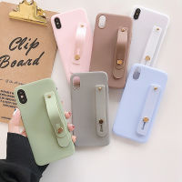 Simple Stand TPU Matte สำหรับ Samsung Galaxy J2 Prime J3 2016 J4 Core J5 2017 J6 Plus J8 2018สายรัดข้อมือ Hand Band Case