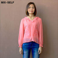 MIX-SELF เสื้อเบลาส์ปักลายดอกไม้ รุ่น IB71327