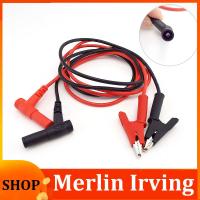 Merlin Irving Shop 20A Alligator Crocodile Clip To 4Mm Banana Plug Test Lead Cable Connector Probe Dual Head For Multimeter Measure