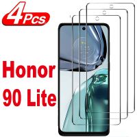 กระจกปกป้องหน้าจอ4ชิ้นสำหรับฟิล์ม Honor 90กระจกนิรภัย