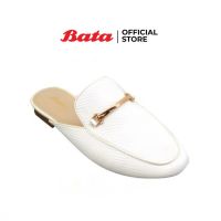 Bata LADIES CASUAL SABOT รองเท้าส้นแบนแฟชั่นหญิง แบบสวม เปิดส้น สีขาว รหัส 5611915 Ladiesflat Fashion