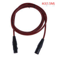 daoj MALL 3Pin Mixer Audio CABLE ป้องกันการรบกวน XLR MALE TO FEMALE Microphone สาย AUX EXTENSION CABLE