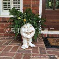 （HOT)Mugglys The Face Statue Planter ตลกมักเกิ้ลใบหน้าประติมากรรมหม้อการแสดงออกตลก