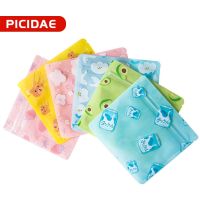 100 Pcs Cartoon Plastic Ziplock Bags Cute Candy Snacks Biscuits Small Food Sealed Packaging Jewelry Storage Children Gift Bags