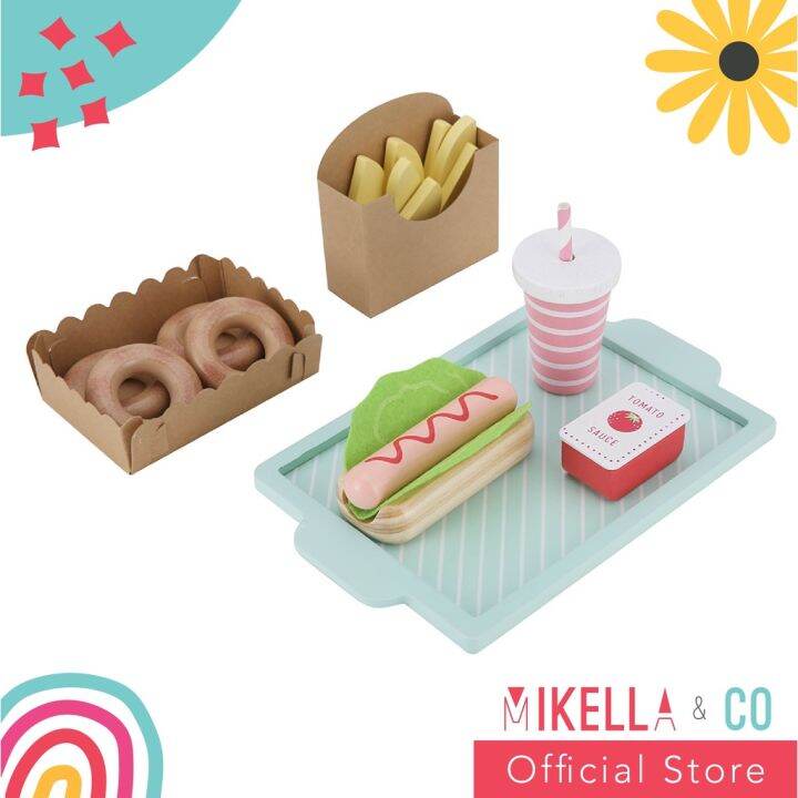 Fast Food Set (Anko Wooden Toy) Lazada PH