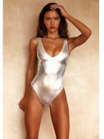 【CAS】   Bronzing ผ้า One Piece ชุดว่ายน้ำ Slimming ผู้หญิงเซ็กซี่ชุดว่ายน้ำ Summer Beach Backless ชุดว่ายน้ำ2022สีทึบ Vintage