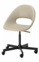 ELDBERGET/MALSKÄR Swivel chair, beige/black (เอลด์เบเรียต/ มัลแควร์ เก้าอี้หมุน, เบจ/ดำ)