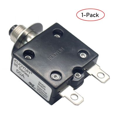【LZ】☃▪  Kuoyuh 98 série 50a 250v redefinir manual interruptor protetor de sobrecarga térmica mini interruptor de circuito eletrônico