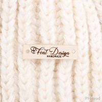 【LZ】✆  Etiquetas De Couro Personalizadas Para Chapéus Tags De Tricô Crochet Tags Marca Personalizada PB3168