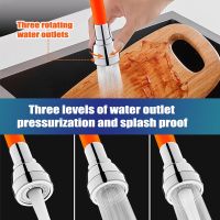 3Mode Sink Faucet Extender 360° Adjust Bending Hose Splashproof Extension Tube Accessories Nozzle